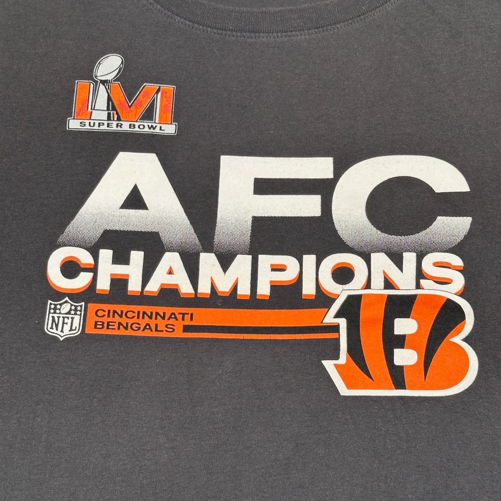 Nike Bengals AFC Champions Super Bowl LVI T-Shirt Black 3XL Women's Cut - Picture 4 of 8